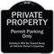 Signmission Designer Series-Private Property Permit Parking Violators Will Be Towed A, 18" x 18", BS-1818-9774 A-DES-BS-1818-9774 - alternate 1